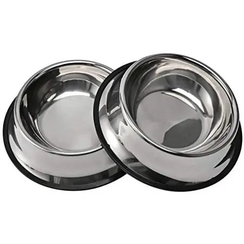 Juqiboom 2Packs Stainless Steel Dog Bowl with Anti-Skid Rubber Base for Small/Medium/Large Pet, Perfect Dish, Pets Feeder Bowl and Water Bowl Perfect Choice for Dog Puppy Cat and Kitten Juqiboom 2Packs Stainless Steel Dog Bowl with Anti-Skid Rubber Base for Small/Medium/Large Pet, Perfect Dish, Pets Feeder Bowl and Water Bowl Perfect Choice for Dog Puppy Cat and Kitten