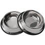 Juqiboom 2Packs Stainless Steel Dog Bowl with Anti-Skid Rubber Base for Small/Medium/Large Pet, Perfect Dish, Pets Feeder Bowl and Water Bowl Perfect Choice for Dog Puppy Cat and Kitten