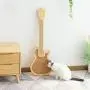 Selling Like HoTcAkEs Guitar- Shaped Cat Scratcher and House Decoration and Hexagonal Pet Feeders with Ceramic Bowls