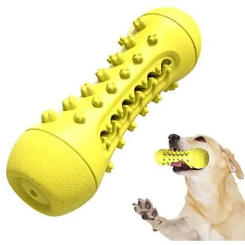 BEANDI Dog Chew Toys for Aggressive Chewers: Squeaky Dog Toys with Natural Rubber/Dog Toothbrush Pet Toys, Almost Indestructible and Durable Dog Toys for Medium/Small Pets (M, Yellow) BEANDI Dog Chew Toys for Aggressive Chewers: Squeaky Dog Toys with Natural Rubber/Dog Toothbrush Pet Toys, Almost Indestructible and Durable Dog Toys for Medium/Small Pets (M, Yellow)