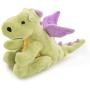 goDog Dragon With Chew Guard Technology Tough Plush Dog Toy, Lime, Small