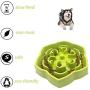 Dog Bowls Slow Down Feeding Pet Bowl Fun Eating No Chock Food Bowl Slow Feeder Bowl(A001 Green)