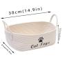 Geyecete Dog/Cat Dog Toy Basket Storage Cotton Rope Storage Basket Pet/Doy Toy Box Dog Storage Basket Basket Dog Toy Storage Basket-Cat