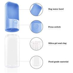 LitaiL Portable Dog Water Bottle for Walking Outdoor Travel Hiking Dog Water Dispenser with Filter High-Capacity (15oz) BPA Free Easy to Use