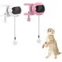 DSstyles Electric Cat Teaser Ball,Automatic Lifting Spring Rod Lifting Ball Interactive Puzzle Toy