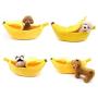 G Ganen Pet Cat Bed House Cute Banana, Warm Soft Punny Dogs Sofa Sleeping Playing Resting Bed, Lovely Pet Supplies for Cats Kittens