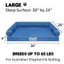 Orthopedic Dog Bed Memory Foam - Dog Couch Bed with Ergonomic Pillow Bolster Comfortable Mattress, Waterproof Dog Chaise Lounge Bed with Removable Washable Cover, Pet Sofa Bed for Large Dogs and Cats