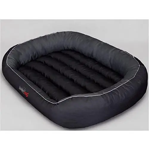 Hobbydog L OWACZS1 Dog Bed Oval L 65 x 60 cm Black with Gray, L, Black, 2.299999999998 kg Hobbydog L OWACZS1 Dog Bed Oval L 65 x 60 cm Black with Gray, L, Black, 2.299999999998 kg