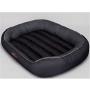 Hobbydog L OWACZS1 Dog Bed Oval L 65 x 60 cm Black with Gray, L, Black, 2.299999999998 kg