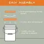 Handy Pantry Smart Seal Replacement Lid - Easy Screw Top Pail Lid for 3.5,5,6 & 7 Gallon Buckets - Food Grade, Industrial Storage, Paint, Brine, Cat & Dog Food, More