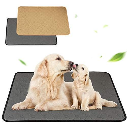 laamei Small Dog Pee Pads 2 Pack, Absorbent Reusable Training Pee Pads for Dogs, Whelping Pads Washable and Waterproof, Non-Slip Dog Pee Mat for Cats