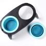Livelynine Double Raise Dog Feeder Collapsible Dog Bowl