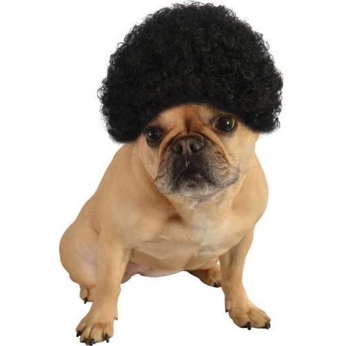 Rubies Pet Costume Afro Curly Wig, Black