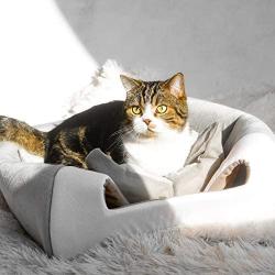 InnoPet Pet Tent Soft Bed,Cat Caves House for Indoor Cats Portable Small Dog Bunny House Pet Hideaway Triangle Bed,Self-Warming Foldable Comfortable Cat Tent House