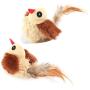 ocijf179 Pet Toy Feather Tail Simulation Bird Cat Electronic Sounding Toy Pets Biting Supplies - Birds