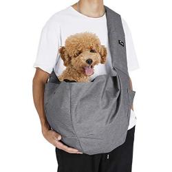 Pettom Dog Carrier Sling Bag Pet Cat Wrap Satchel Hands Free Adjustable Kitten Pouch Pet Papoose Swaddle Bag for Outdoor Travel