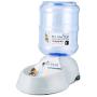 Flexzion Gravity Pet Water Dispenser Drinking Station for Dogs Cats (1 Gallon) Automatic Replenish Waterer for Small Medium Breed Dog Cat Animal, Feeding Watering Fountain Supplies Bottle Dish Bowl