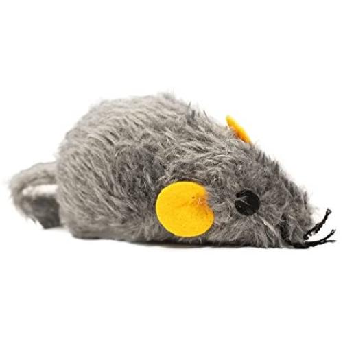 Boss Pet Scruffys Catnip Large Gray Loveable Mouse Cat Toy