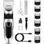 Petural Dog Clippers, Quiet Pet Hair Clippers Trimmer, Rechargeable Cordless Dog Grooming Kit, Electric Pets Hair Trimmers with Stainless Steel Blades for Dogs Cats Pets Long Short Hair