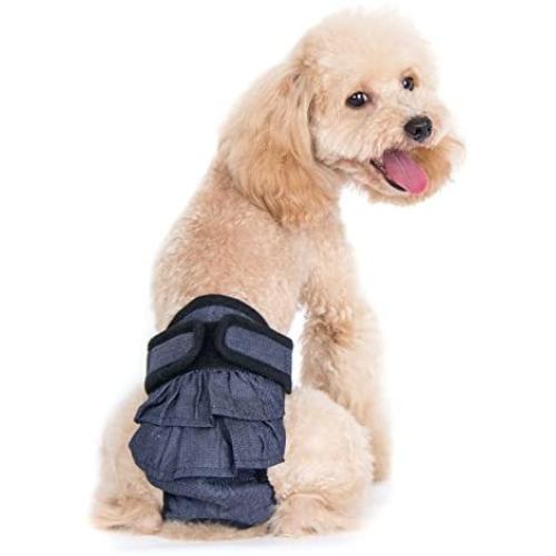 Alfie Pet - Maxine Diaper Dog Sanitary Pantie - Color: Denim, Size: XL