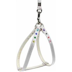 Mirage Pet Product Confetti Step in Harness White 18