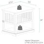 Casual Home Wooden Medium Pet Crate, End Table, Walnut