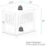 Casual Home Wooden Medium Pet Crate, End Table, Walnut
