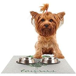 KESS InHouse Belinda Gillies Taurus Feeding Mat for Pet Bowl, 24 by 15-Inch