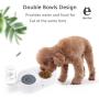 Real Pet Double Dog Cat Bowls Cat Automatic Water Dispenser Detachable Dog Glass Feeder Bowl No-Spill Pet Food Water Bowls for Cats and Small Dog
