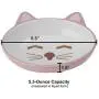 PetRageous 70658 Oval Here Kitty Stoneware Cat Bowl 5.5-Inch Wide and 1.5-Inch Tall Saucer with 5.3-Ounce Capacity and Dishwasher and Microwave Safe is Great for Cats, Pink PetRageous 70658 Oval Here Kitty Stoneware Cat Bowl 5.5-Inch Wide and 1.5-Inch Tall Saucer with 5.3-Ounce Capacity and Dishwasher and Microwave Safe is Great for Cats, Pink