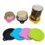 IVIA PET Food Can Lids, Universal BPA Free Silicone Can Lids Covers for Dog and Cat Food, One Can Cap Fit Most Standard Size Canned Dog Cat Food（6 Pack Multicolor