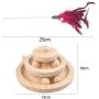 【Update 2021】 Cat Ball Track Cat Toys Safety Material Wooden Natural Play Circle Track with Moving Balls Satisfies Kitty’s Hunting, Cat Toys for Indoor Cats Interactive Pet Supplies (Softwood)