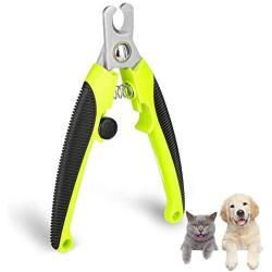 FASTINGDOG Dog Nail Clippers Trimmer, Easy and Safe to Use， with Quick Safety Guard to Avoid Over-Cutting Toenail, Professional at Home Grooming for Small Medium Large Dogs & Cats