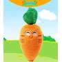 JENRICH [2PAK]-Pet Plush Toys-Cute Smiling Carrot Plush Chew Squeaker-Dog Puppy Cat Vegetable Carrot Sound Voice Plush Toy