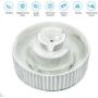 NautyPaws Cat Water Dispenser Ceramic, Cat Water Bowl Ceramic, 2.1L, Drinking Fountains Bowl for Cats and Dogs with Replacement Filters and Foam