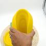Dafang Flying Frisbee, 22cm Diameter Flying Disc, Pet Training Flying Saucer Interactive Toys Assorted Flying Disk for Outside Play (Yellow)