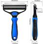 CareUAll Grooming Rake for Dogs and Cats, 2 Sided Pet Grooming Brush Undercoat and Deshedding Comb for Removing Tangles & Mats Dematting Tool with Long Teeth for Medium Large Pets All Hair Types