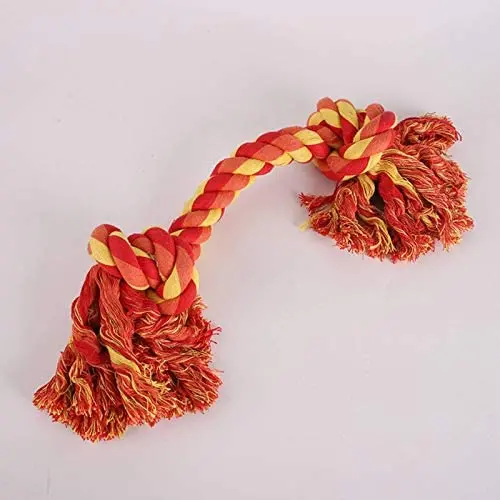 N-brand Pet Toy Double Knot Cotton Rope Hand-Woven Bite Resistant Dog Toy, Pet Molar Bite Rope N-brand Pet Toy Double Knot Cotton Rope Hand-Woven Bite Resistant Dog Toy, Pet Molar Bite Rope