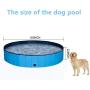 XKISS Foldable Dog Bath Pool (63 inch Collapsible Dog Pool for Dogs Cats and Kids