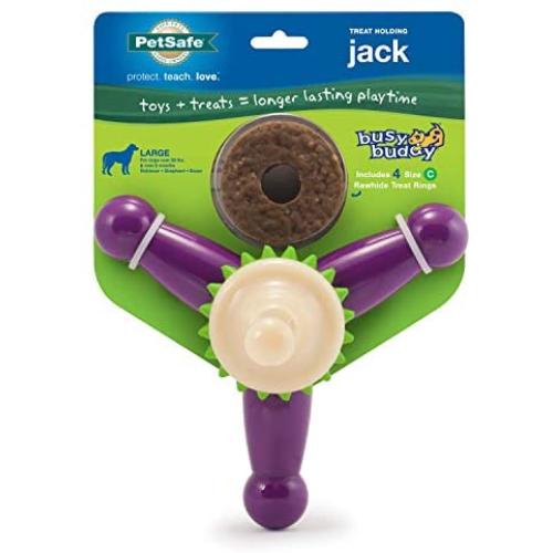 PetSafe Busy Buddy Jack Dog Toy, Chew Toy with Treats