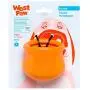 West Paw Creamy Dog Training Treat (Peanut Butter & Banana, 2 Pack) and Zogoflex Toppl Treat Dispensing Dog Toy Puzzle (Tangerine, Small)