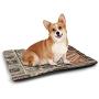 Nomorer Pet Food Mat Antique Waterproof and Urine-Proof Collection of Different Wooden Architecture Elements Timber Door Key Print Chocolate Brown