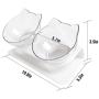 TENGTUNG Elevated Cat Bowls Pet Food Water Bowls with Raised Stand 15°Tilted Raised Pet Feeder Bowl Easy to Clean Perfect for Cats and Small Dogs