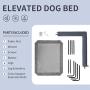 Loves cabin Bolster Elevated Dog Bed, 49in Pet Dog Beds for Extra Large Medium Small Dogs - Portable Dog Cot for Camping or Beach, Durable Fall Frame Raised Dog Bed with Breathable & Removable Mesh