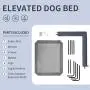Loves cabin Bolster Elevated Dog Bed, 49in Pet Dog Beds for Extra Large Medium Small Dogs - Portable Dog Cot for Camping or Beach, Durable Fall Frame Raised Dog Bed with Breathable & Removable Mesh