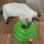 AnHua 1Pcs Random Color Funny Pet Toys Cat Crazy Ball Disc Three Levels Pet Cat Toy Tower Tracks Disc Cat Intelligence Amusement Toy