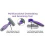 Hertzko Pet Deshedding Tool Gently Removes Shed Hair - for Small, Medium, Large, Dogs and Cats, with Short to Long Hair