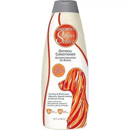 Groomer’s Salon Select, Oatmeal Itch Relief Conditioner, 18.4 fl. oz. – Soothes Skin Irritations, Heals Faster, Provides Natural Moisturizing Groomer’s Salon Select, Oatmeal Itch Relief Conditioner, 18.4 fl. oz. – Soothes Skin Irritations, Heals Faster, Provides Natural Moisturizing