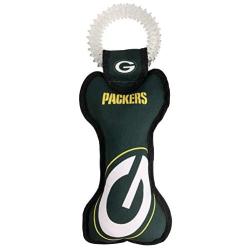 Pets First NFL Green Bay Packers Dental Dog TUG Toy with Squeaker. Tough PET Toy for Healthy Fun, Teething & Cleaning Pets Teeth & Gum. (GBP-3310)