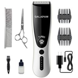 DALAPAW Dog Cat Shaver Clippers - Safe, Quiet, 2-Speed Powerful Heavy Duty, Rechargeable, Cordless Electric Grooming Kit Grooming Tools for Small & Large Dogs Cats Pets with Thick & Heavy Coats